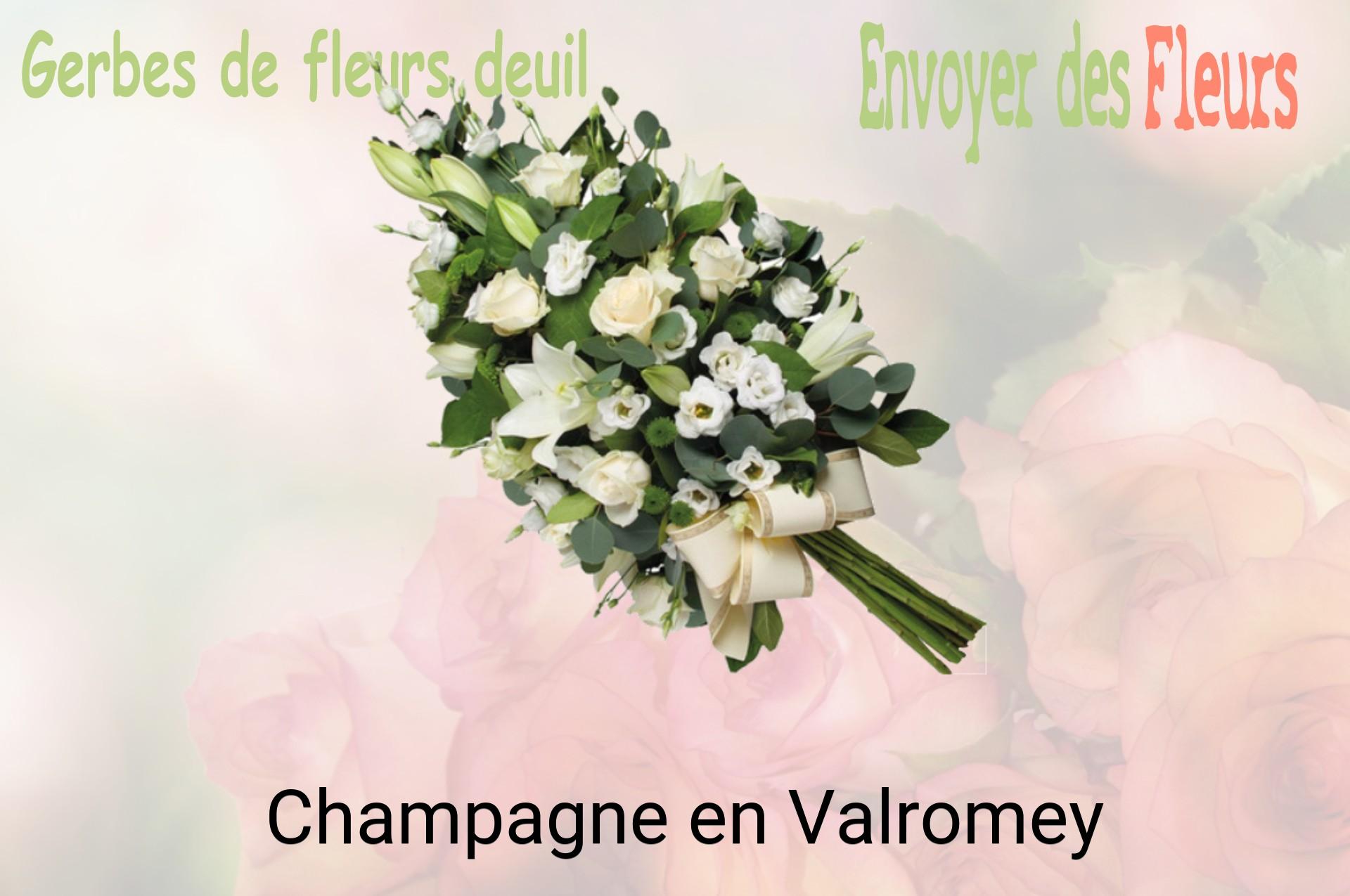 Gerbe de fleurs de deuil livrée à Champagne-en-Valromey